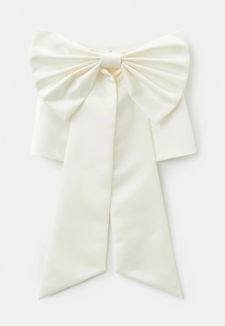 Юбка Бинки из атласа в молочном цвете