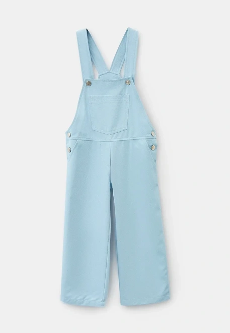 Комбинезон оверсайз для девочки из денима в голубом цвете