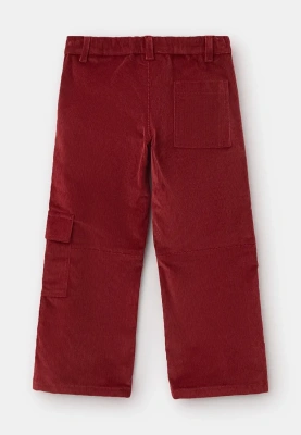 Брюки из вельвета для девочек в бордовом цвете