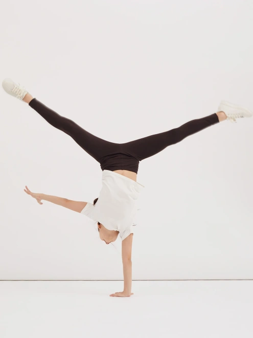 Леггинсы базовые в коричневом цвете