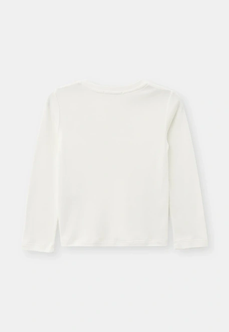 Лонгслив из интерлока молочного цвета