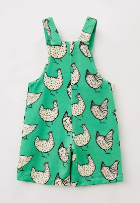 Комбинезон для малышей из футера с принтом курочки на пуговицах