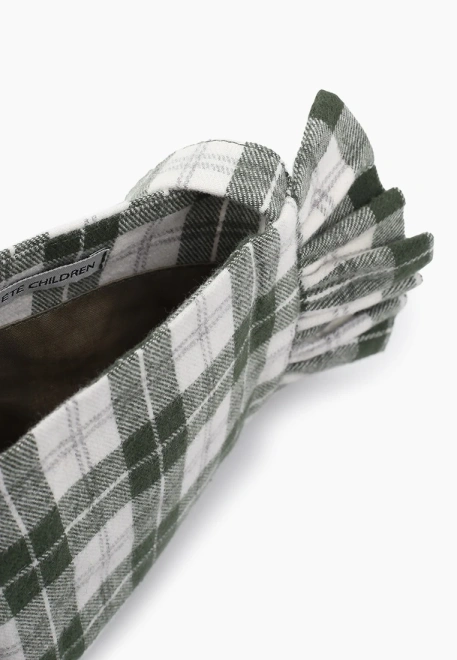 Сумка из хлопка в клетку с длинной ручкой