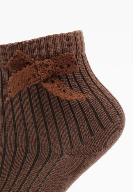 Носки для девочек две пары в розовом и коричневом цвете