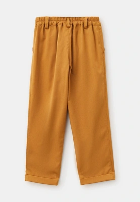 Брюки Бобби с подворотом светло-коричневые для мальчиков