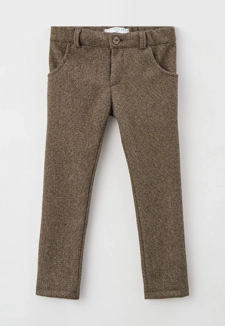 Брюки на мальчика зауженные со смещенными боковыми швами 