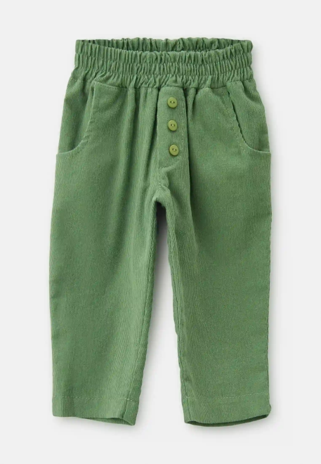 Брюки Кейс из микровельвета в зеленом цвете