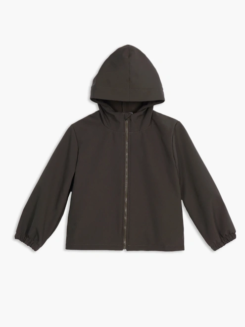 Куртка из влагозащитного материала софтшелл на молнии и с капюшоном