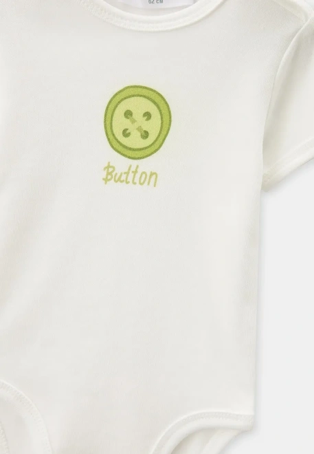 Боди с коротким рукавом на кнопках 