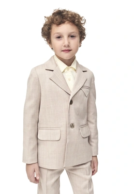 Пиджак для мальчиков в бежевом цвете