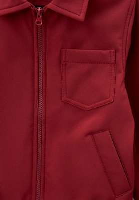 Куртка на молнии из влагозащитного материала в бордовом цвете 