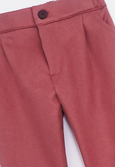 Брюки Ростислава с лампасами для девочек в темно-розовом цвете