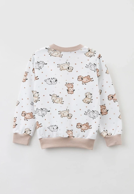 Пижама Грей теплая с брюками принт овечки