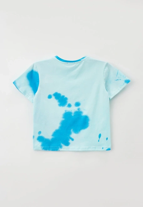 Футболка из мягкого трикотажа с принтом в стиле тай-дай
