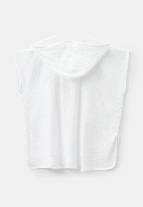 Комплект пляжный из туники и косынки из белого муслина Комплект пляжный из туники и косынки из белого муслина