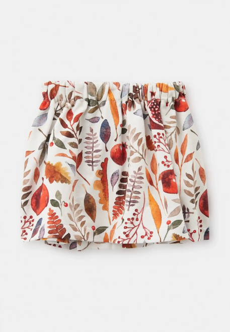 Юбка Агнесс из двунитки в белом цвете