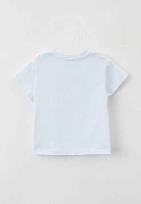 Футболка белая с принтом абстрактные цветы