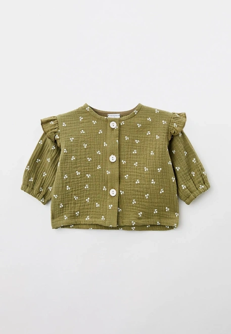 Блузка для малышей из муслина с принтом вишенки 
