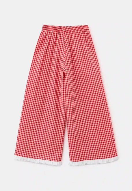 Пижама Йоджи из хлопка в клетку для девочек