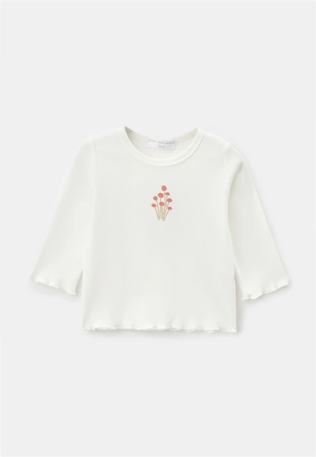 Лонгслив из хлопка с цветочным принтом