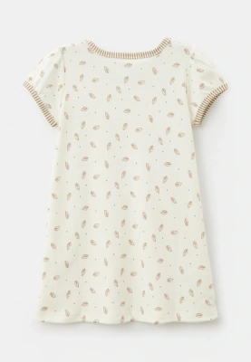 Ночная рубашка из мягкого хлопкового трикотажа в молочном цвете