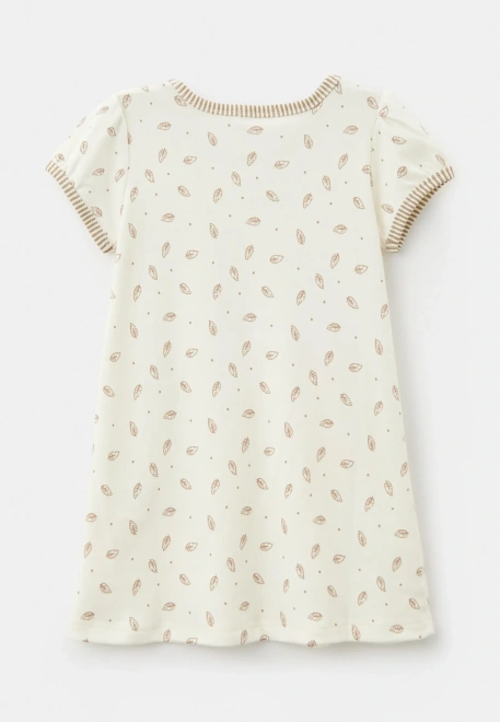 Ночная рубашка из мягкого хлопкового трикотажа в молочном цвете