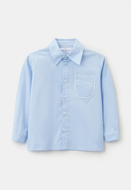 Рубашка Мартан из сатина в голубом цвете