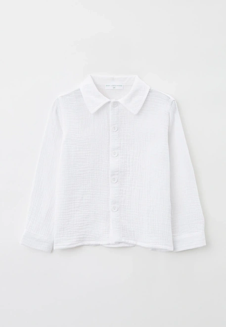 Рубашка на мальчика из муслина белая