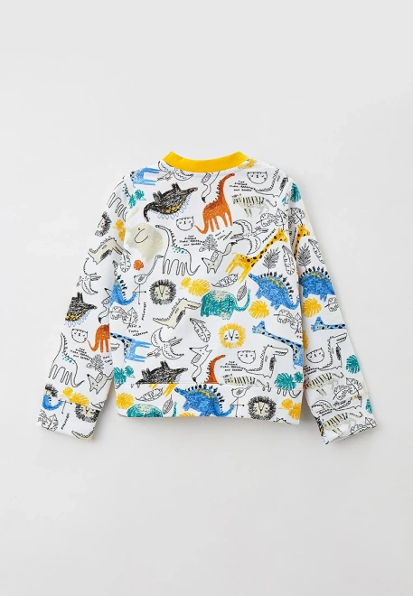 Свитшот из футера с небольшим утеплителем принт животные 