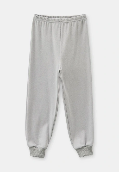 Пижама для мальчиков с принтом в сером цвете