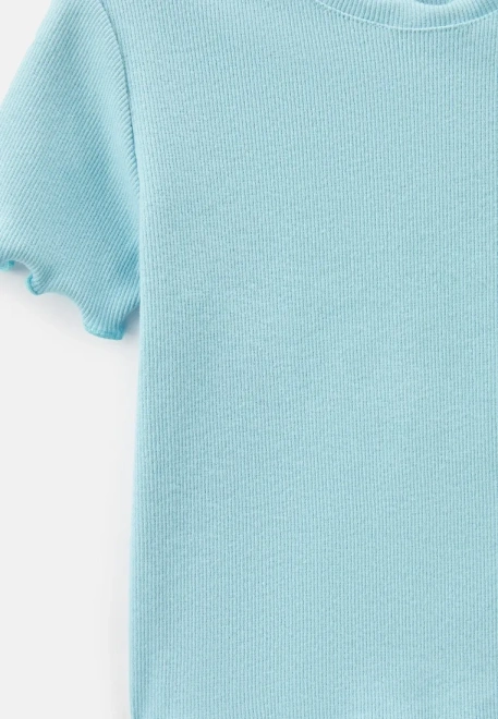 Комплект из футболки и велосипедок из ткани в рубчик 