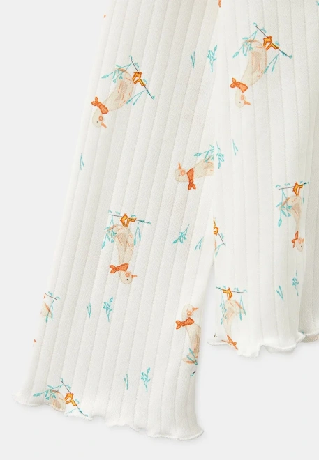 Пижама Эбигейл для девочек в молочном цвете