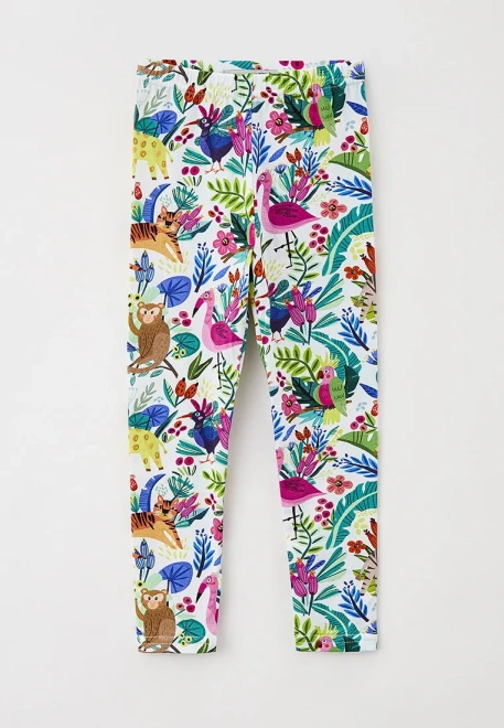 Леггинсы с животными в белом цвете