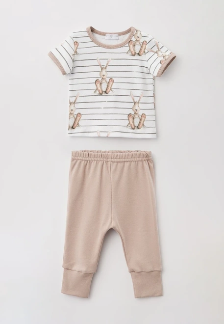 Пижама из хлопка с принтом кролики 