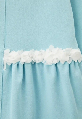 Платье свободное из голубого футера