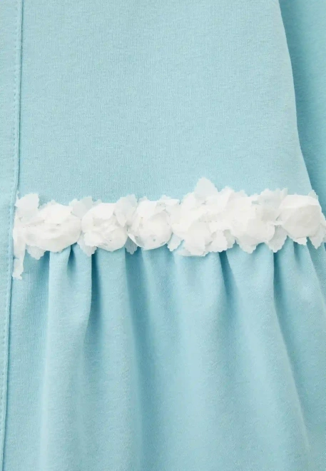 Платье свободное из голубого футера