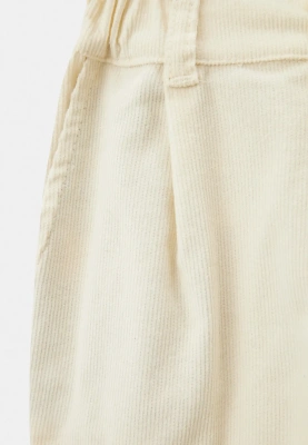 Брюки Букля из микровельвета в молочном цвете