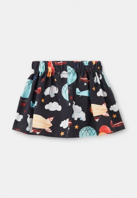 Юбка Агнесс из двунитки в темно-синем цвете