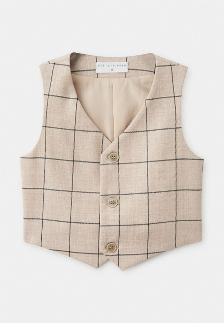 Жилет в клетку для мальчиков 