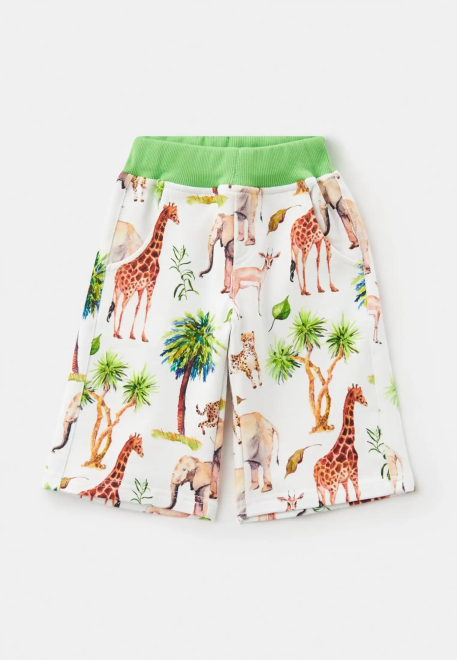 Шорты из трикотажа с ярким принтом