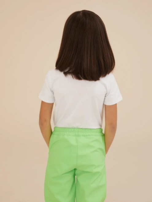 Брюки из водонепроницаемой ткани в салатовом цвете