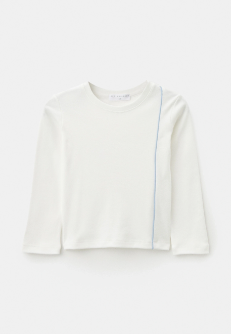 Лонгслив Дио с кантом в молочном цвете