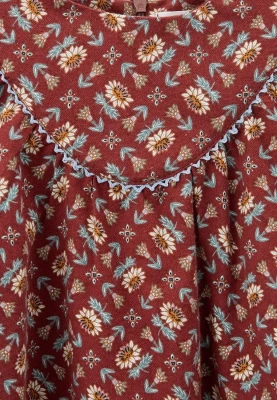 Блузка из теплого хлопка в бордовом цвете