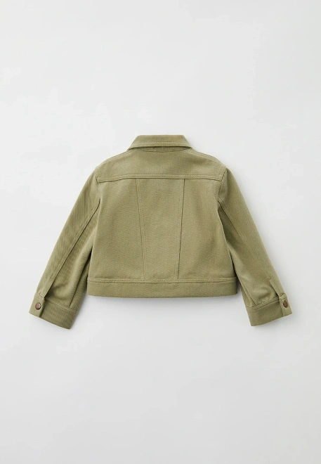 Куртка из денима в цвете хаки на кнопках