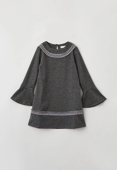 Платье из трикотажного джерси в мелкую клетку