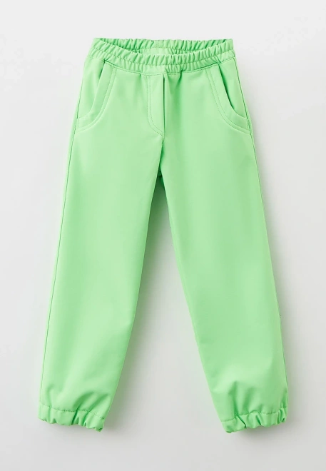 Брюки из водонепроницаемой ткани в салатовом цвете