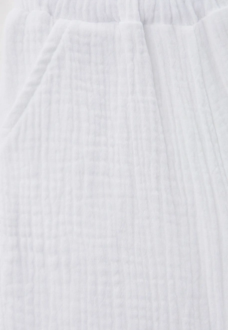 Шорты для малышей из белого муслина