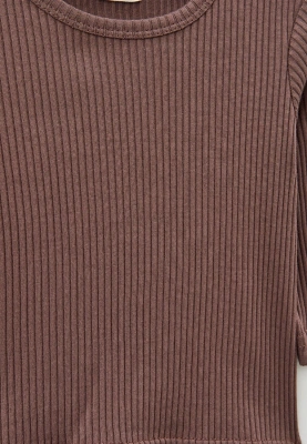 Лонгслив для малышей прямого кроя из ткани в рубчик