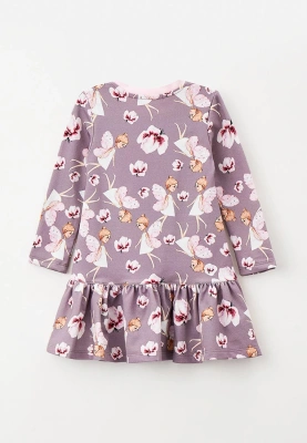 Платье из футера с принтом феи 