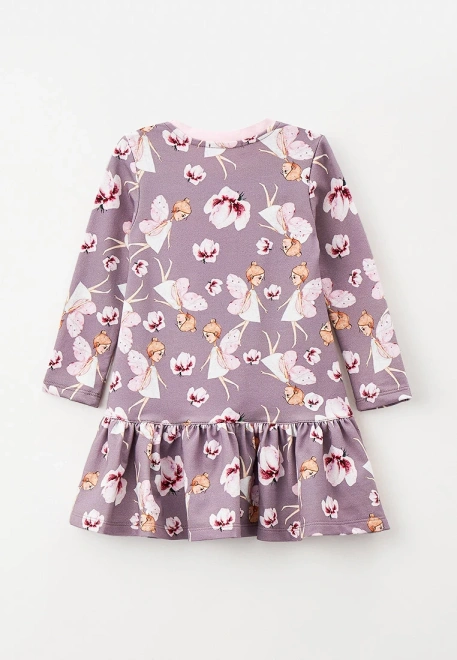 Платье из футера с принтом феи 